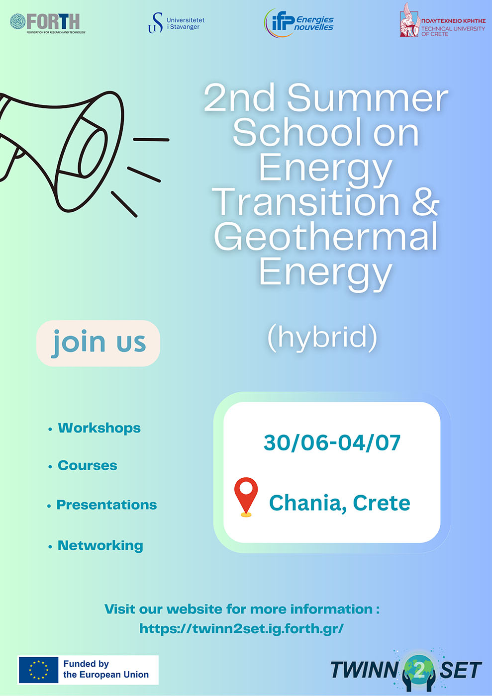 2nd Summer School on Energy Transition & Geothermal Energy